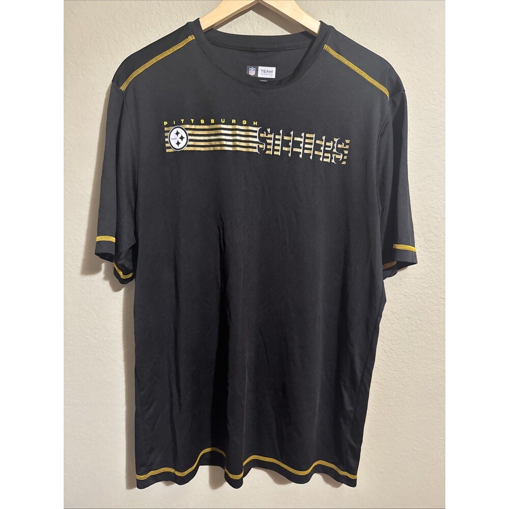 NFL  Team Apparel Pittsburgh Steelers Shirt Men’s Large  Black Football